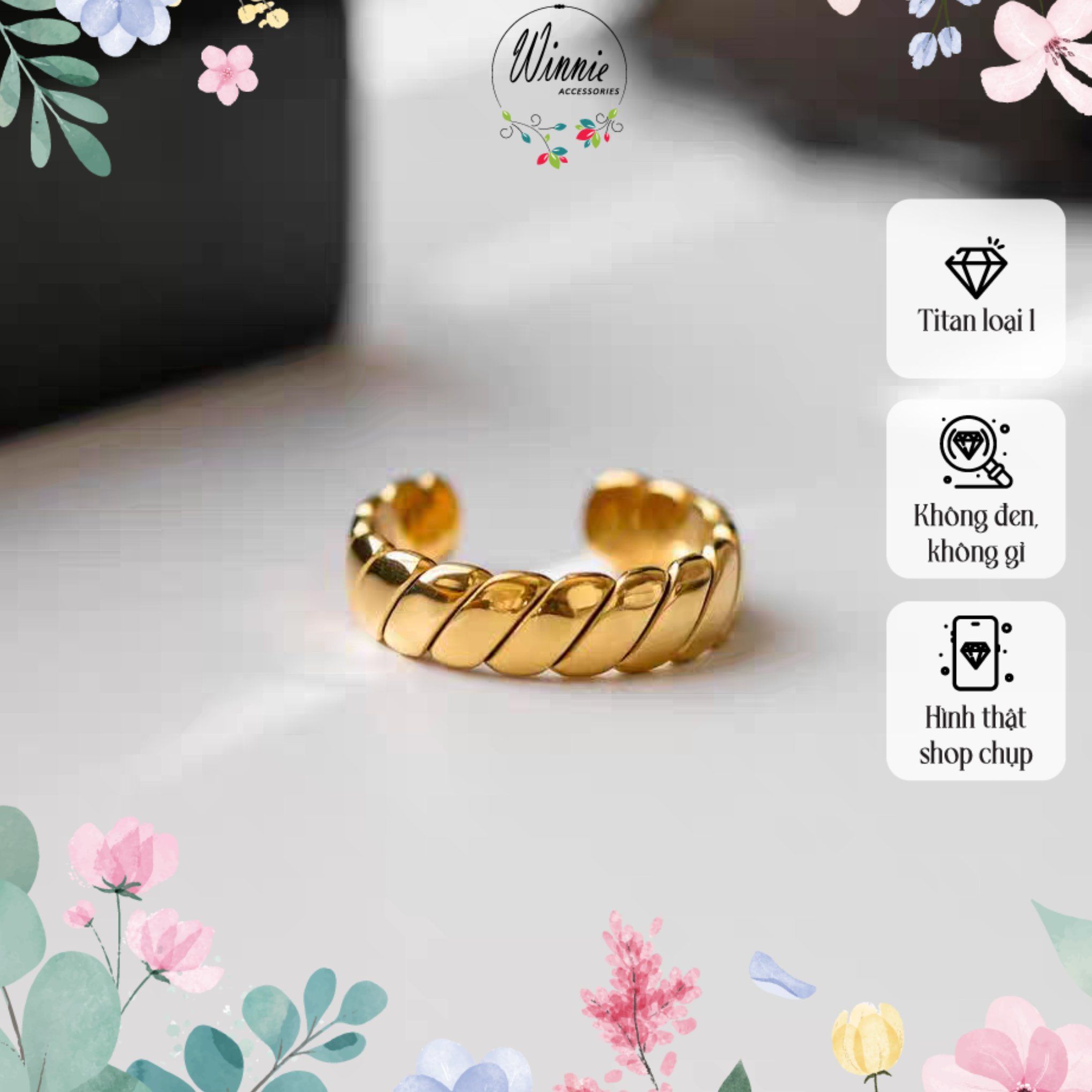 Nhẫn Titan Aslant