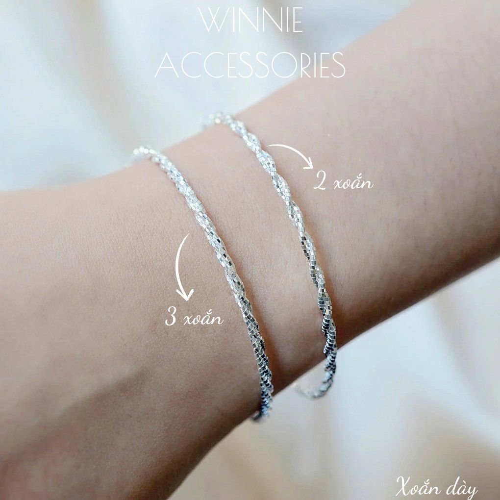 Lắc tay Bạc S925 2 xoắn dày
