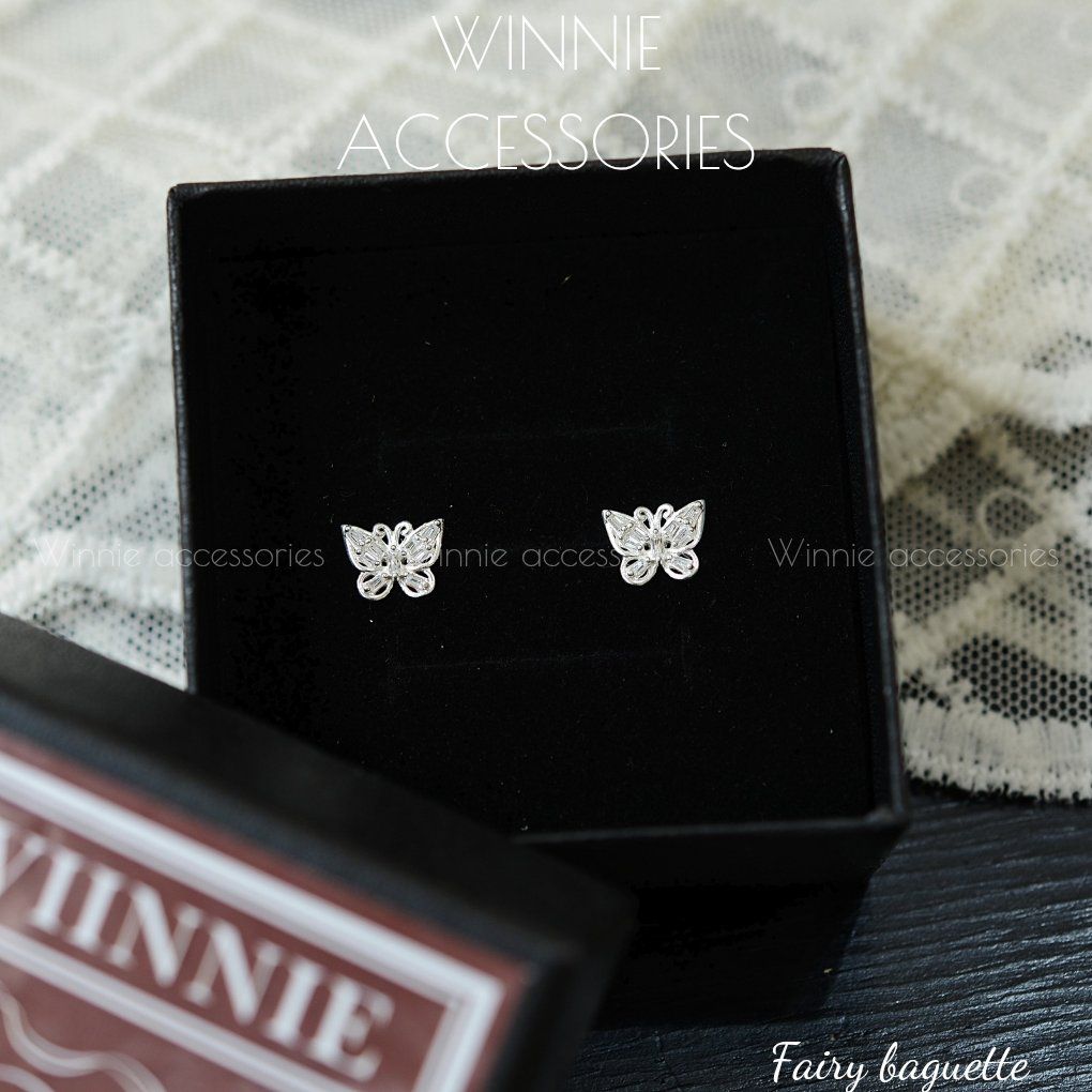 Hoa tai Bạc S925 Fairy Baguette