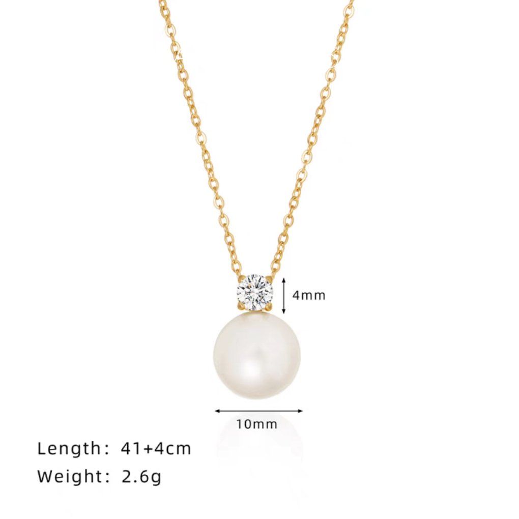 Dây chuyền Titan Diamond pearl