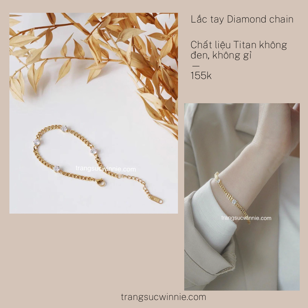 Lắc tay titan Diamond chain