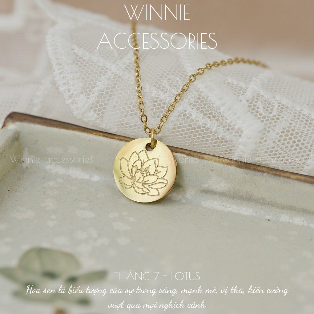 Dây chuyền titan Be You Birth month flower