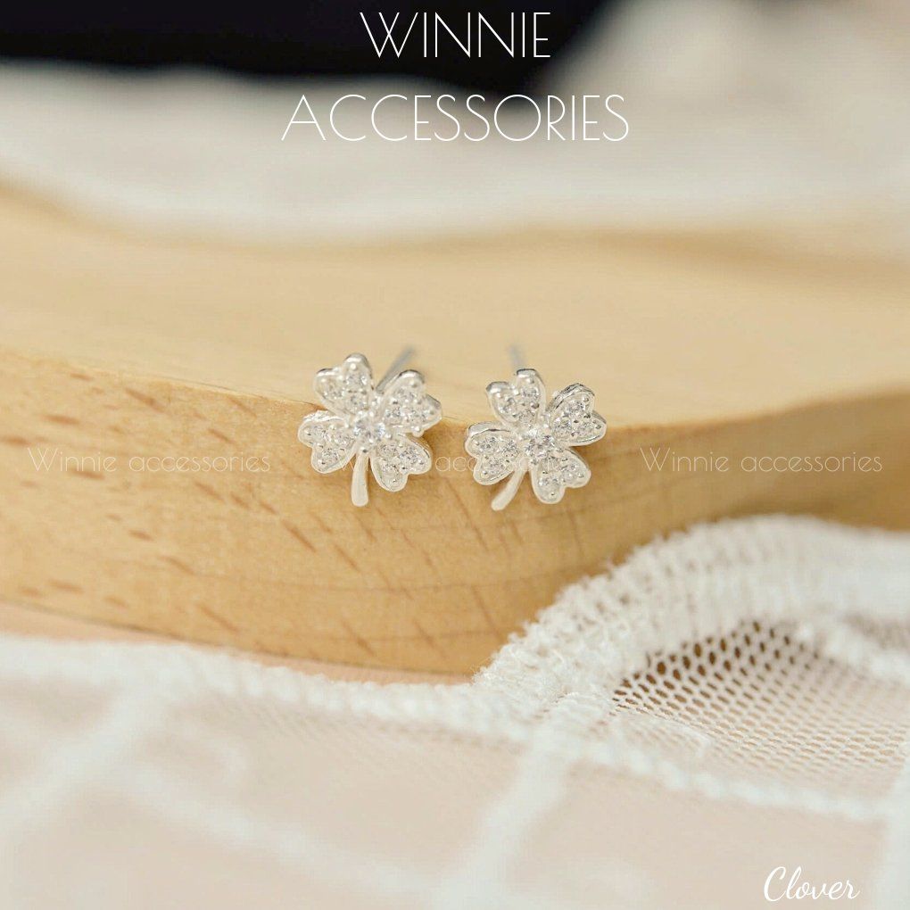 Hoa tai Bạc S925 Clover