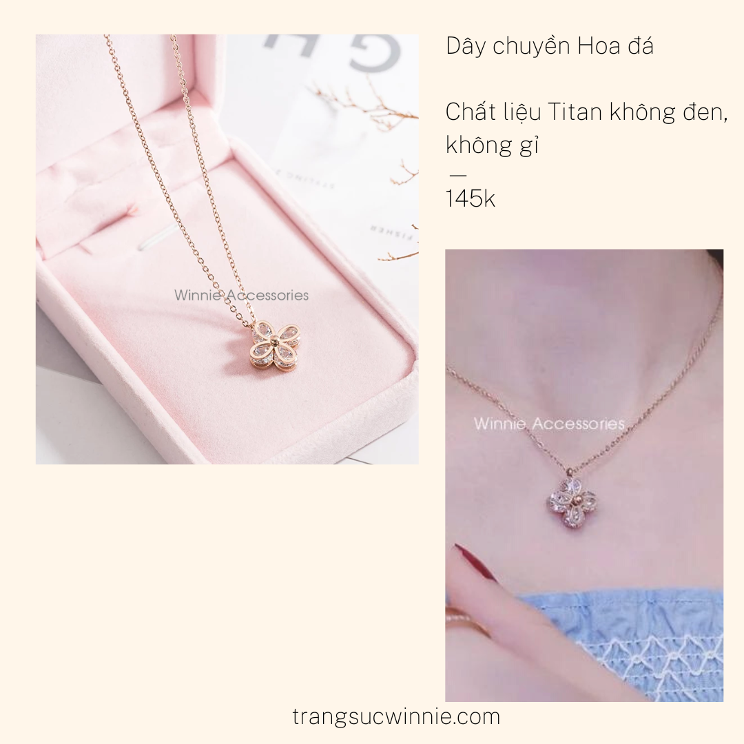 Dây chuyền titan Hoa đá VH