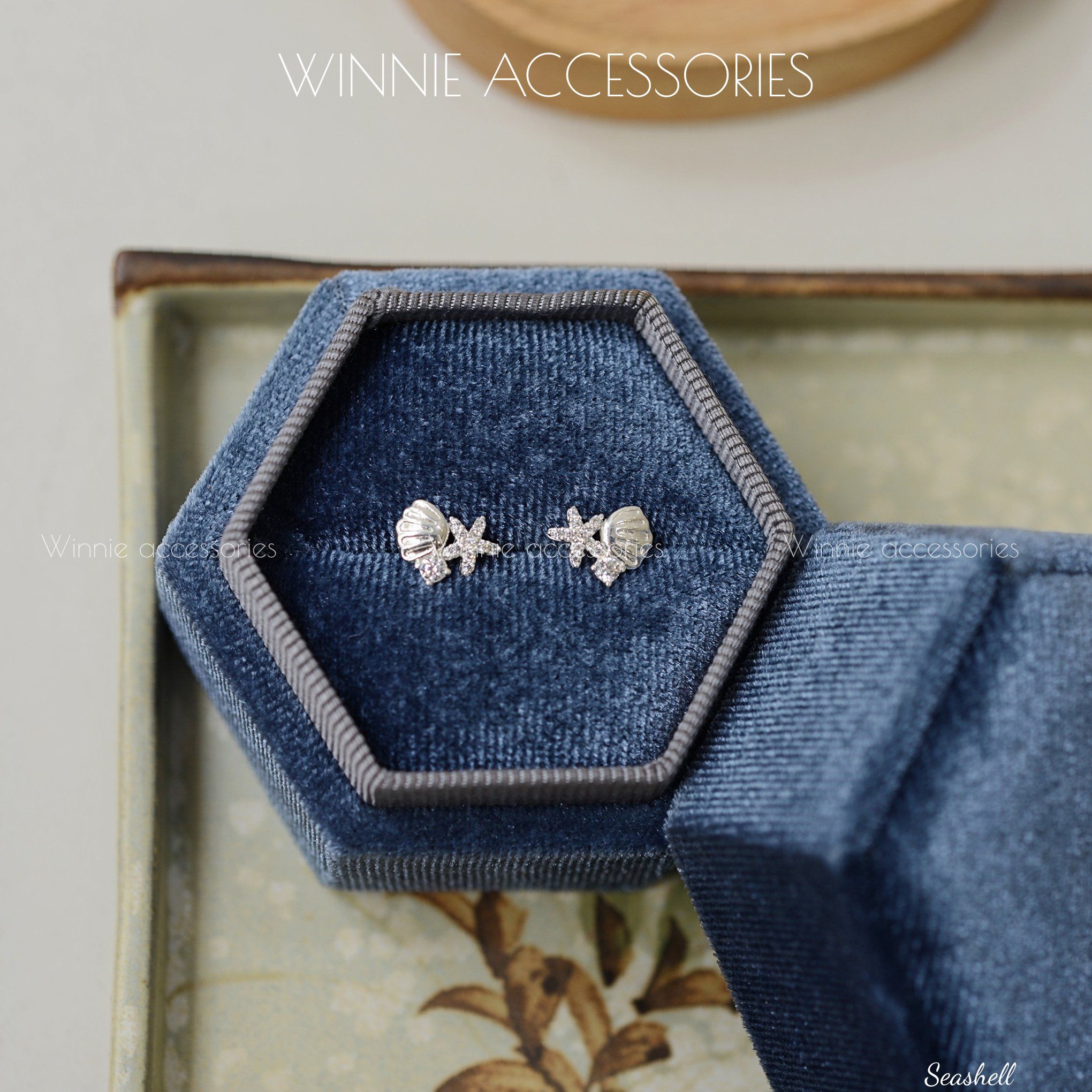 Hoa tai Bạc S925 Seashell