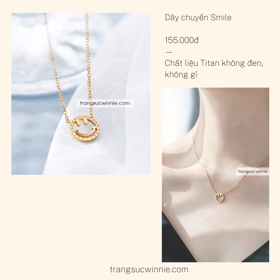 Dây chuyền titan Smile