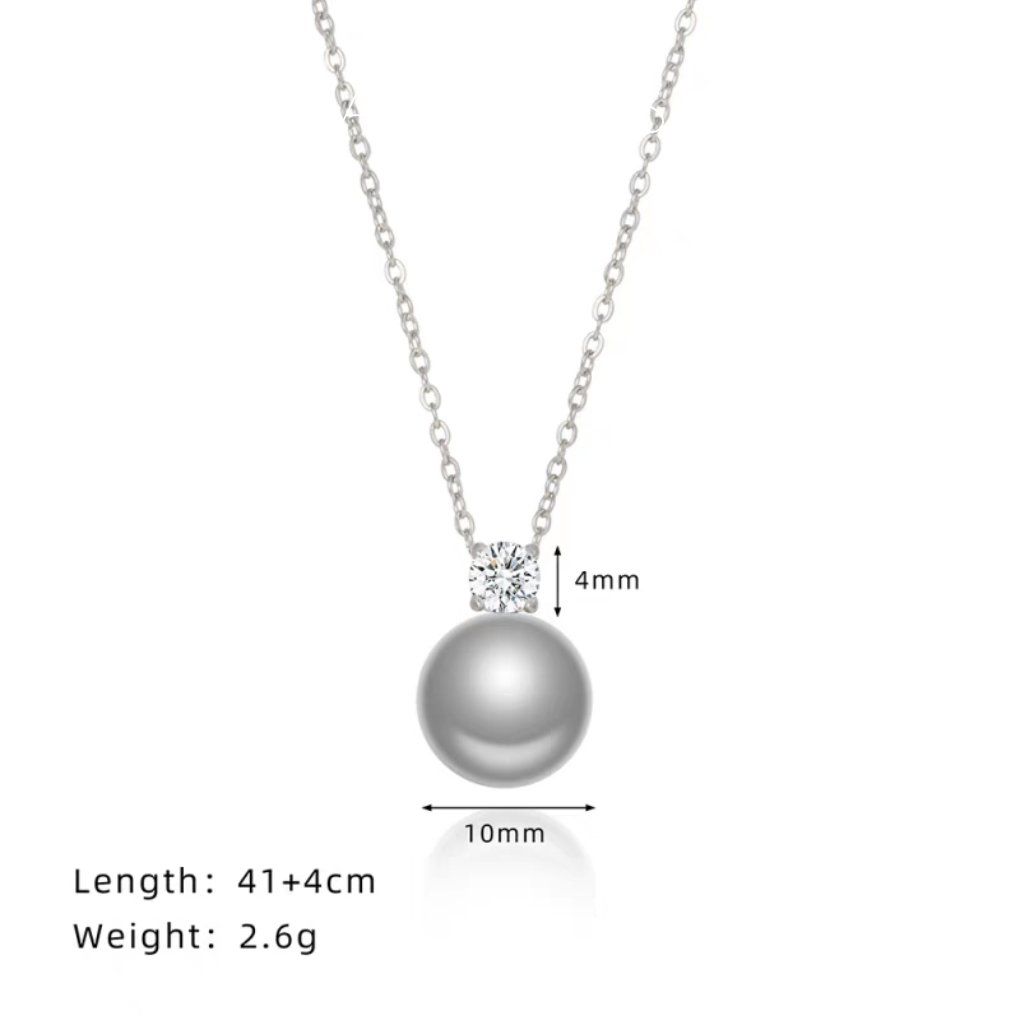 Dây chuyền Titan Diamond pearl