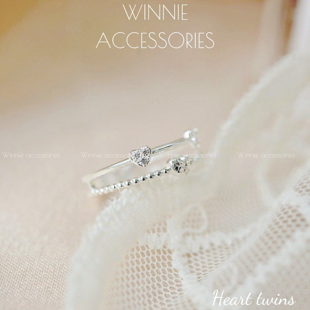 Nhẫn Bạc S925 Heart Twins