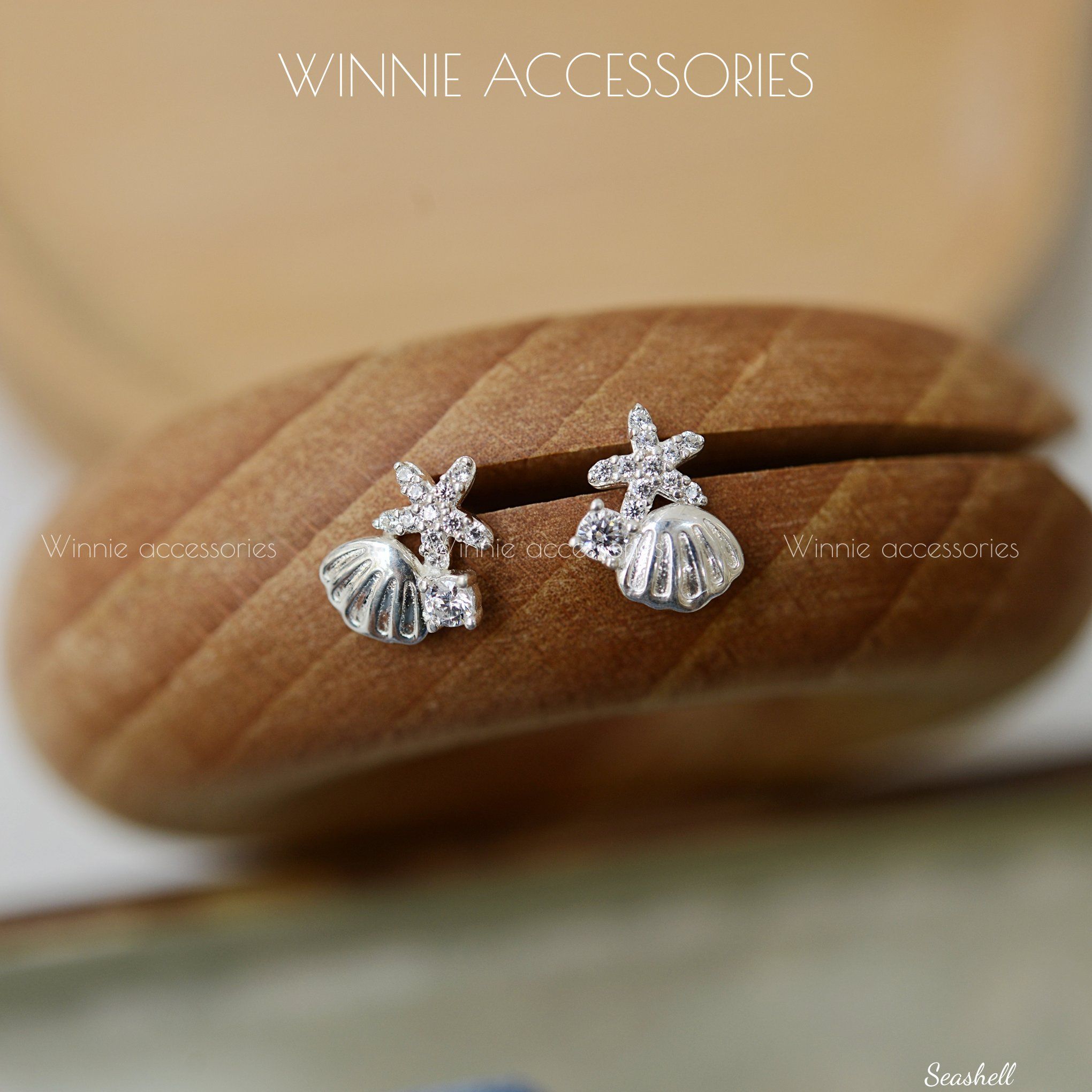 Hoa tai Bạc S925 Seashell