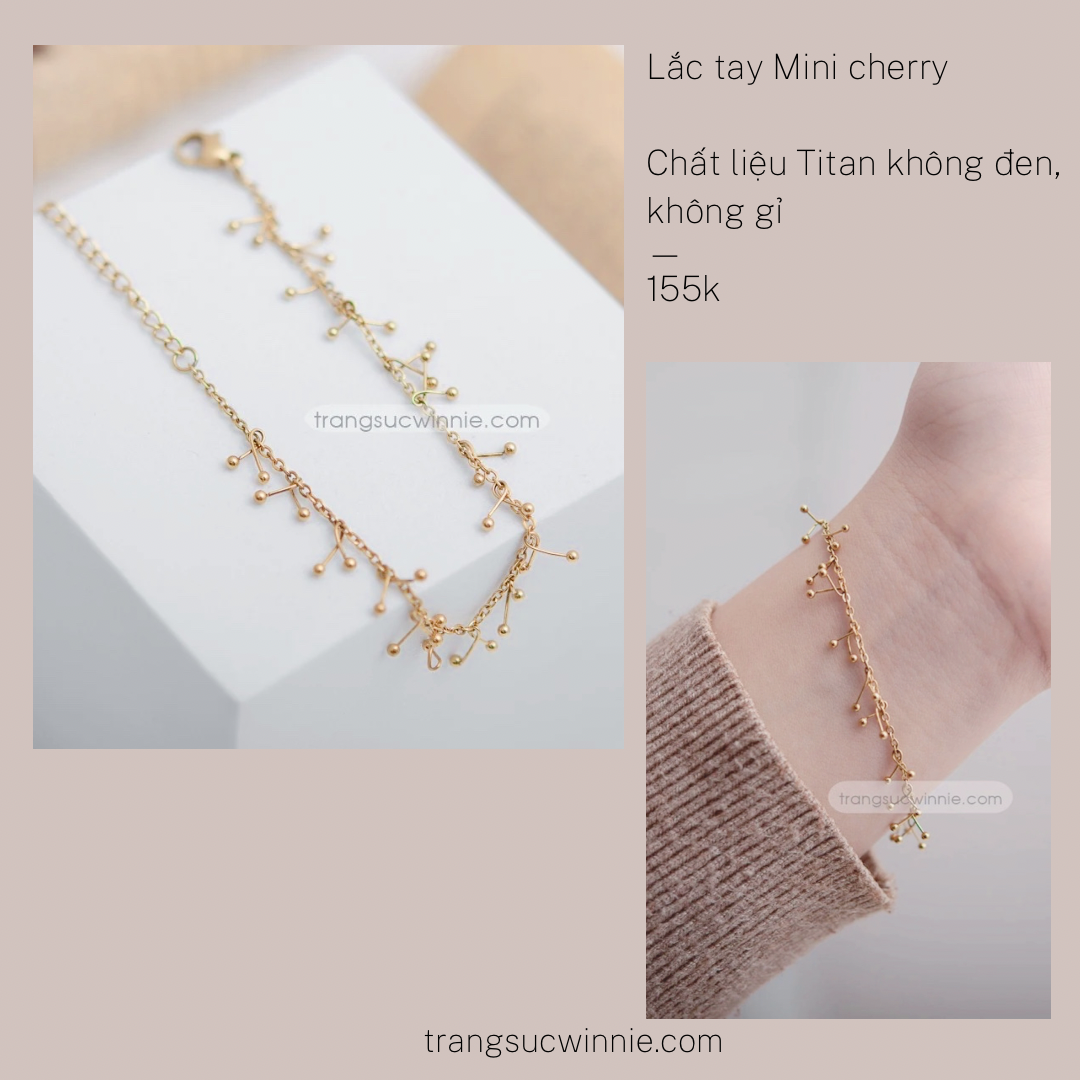 Lắc tay titan Mini cherry