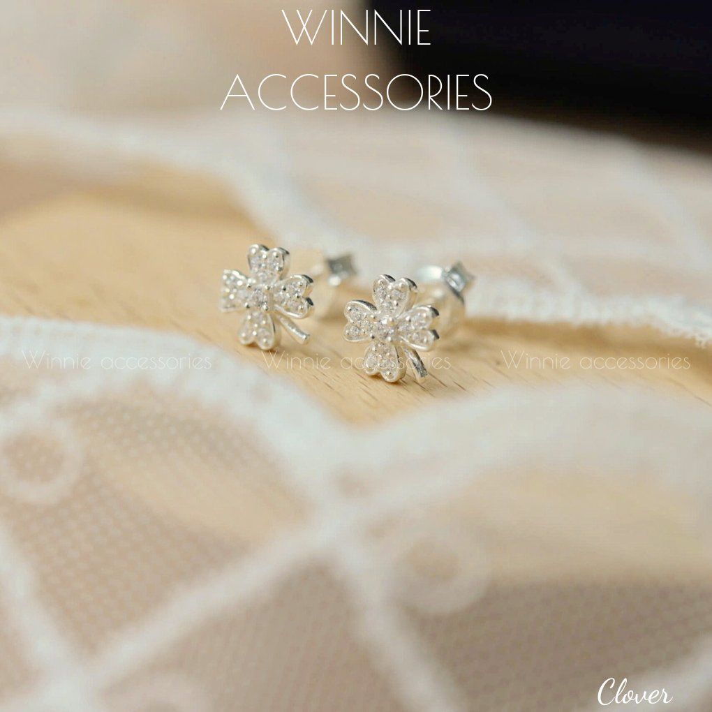 Hoa tai Bạc S925 Clover