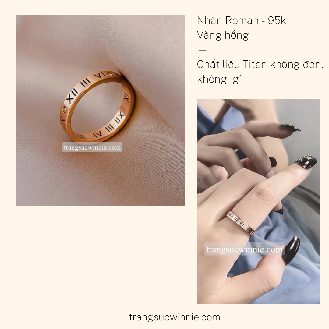 Nhẫn titan roman vàng