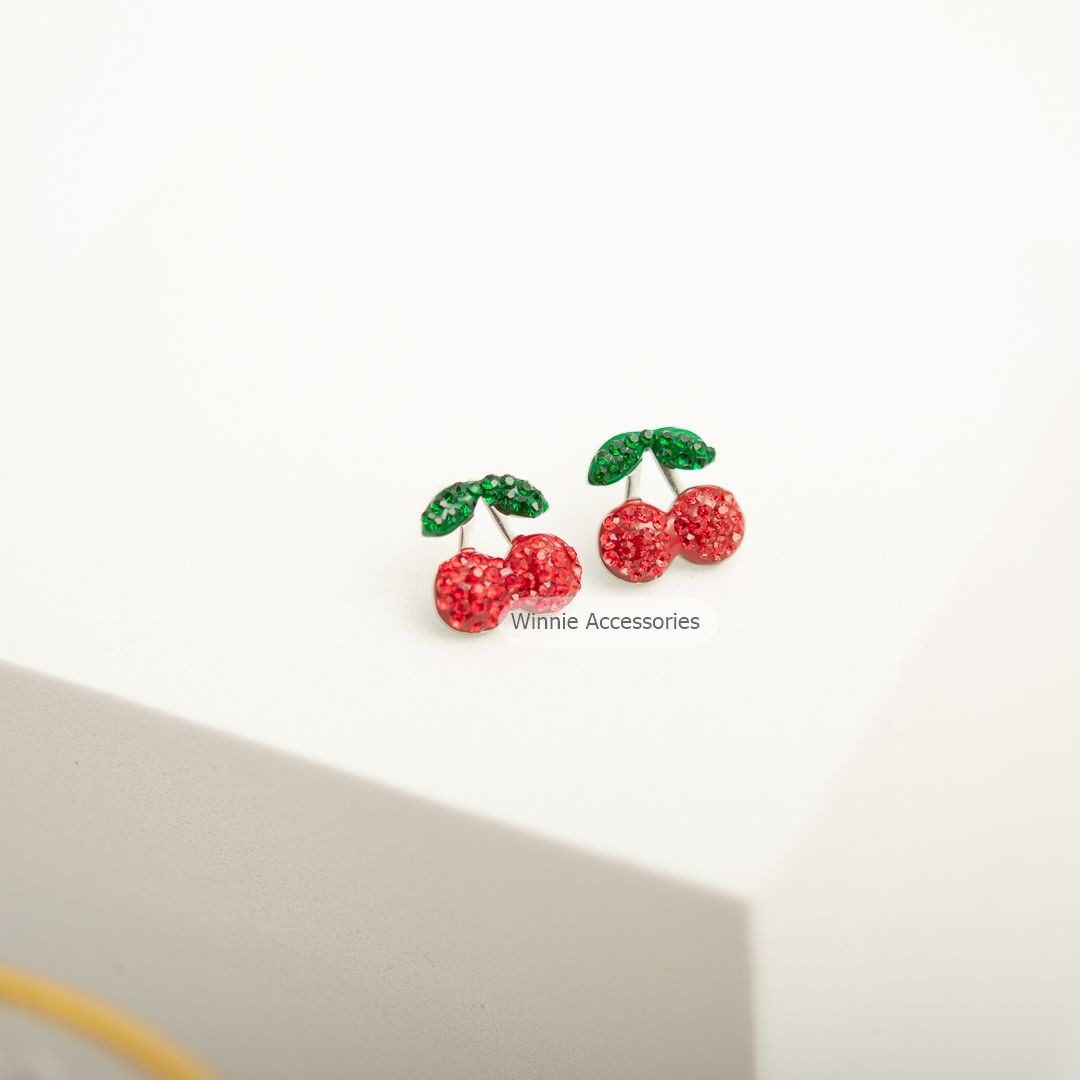 Hoa tai titan Cherry đỏ B