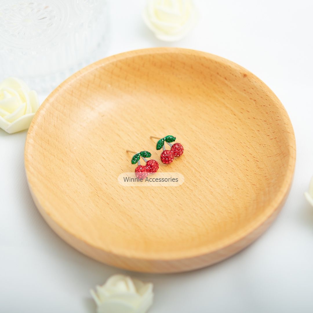 Hoa tai titan Cherry đỏ B