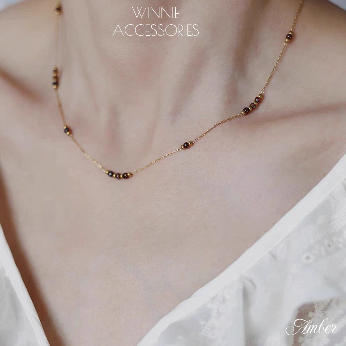 Dây chuyền Titan Amber