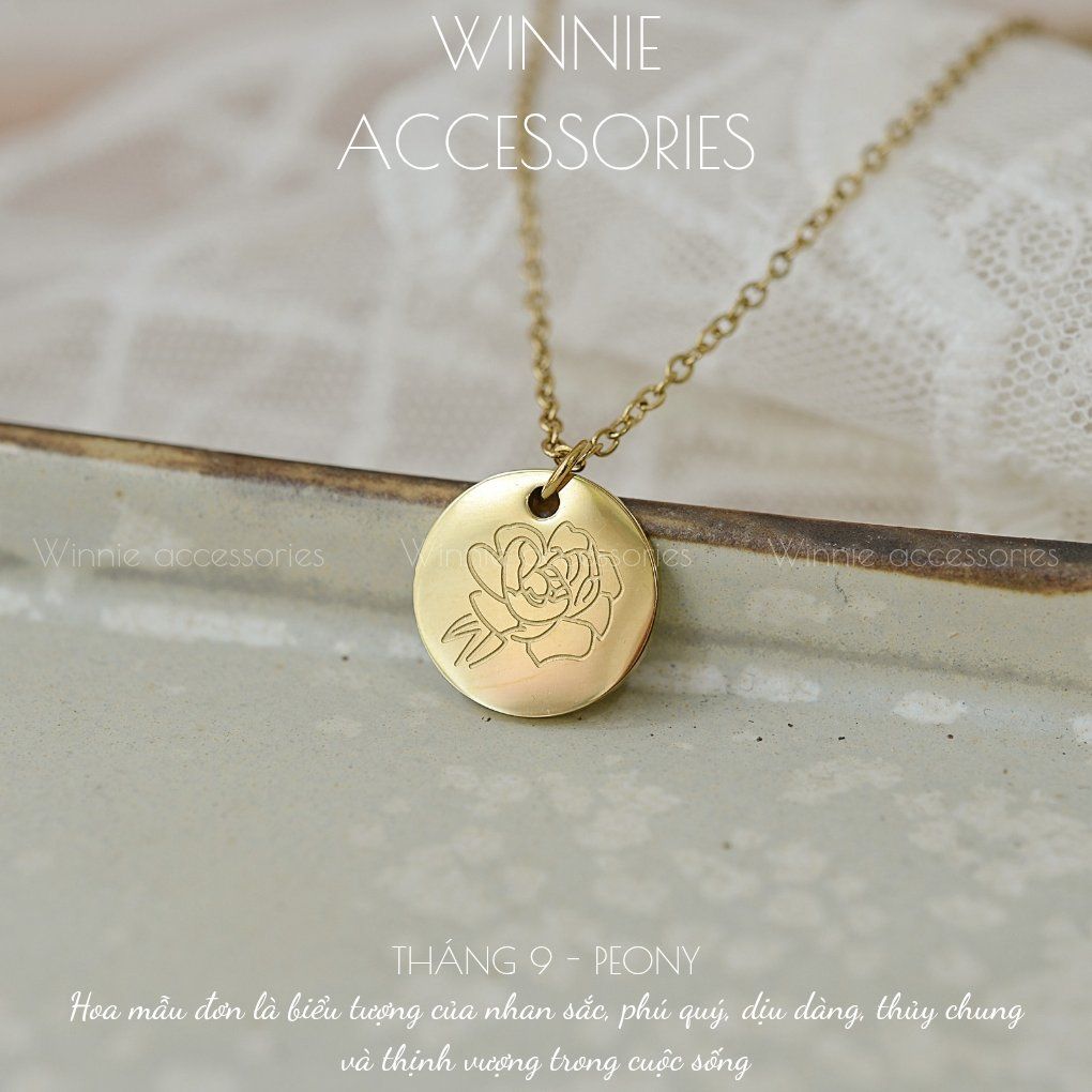 Dây chuyền titan Be You Birth month flower