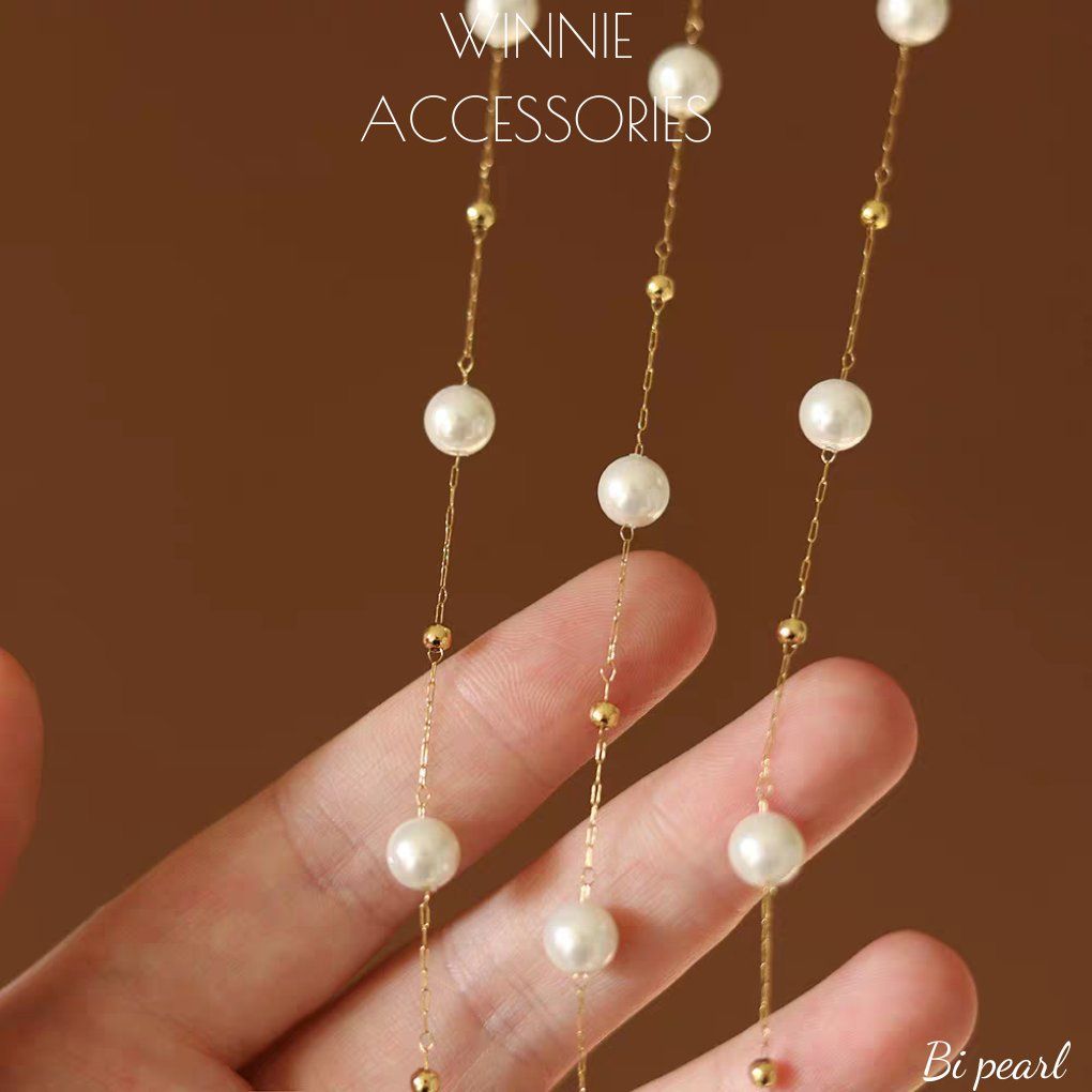 Dây chuyền titan Bi pearl