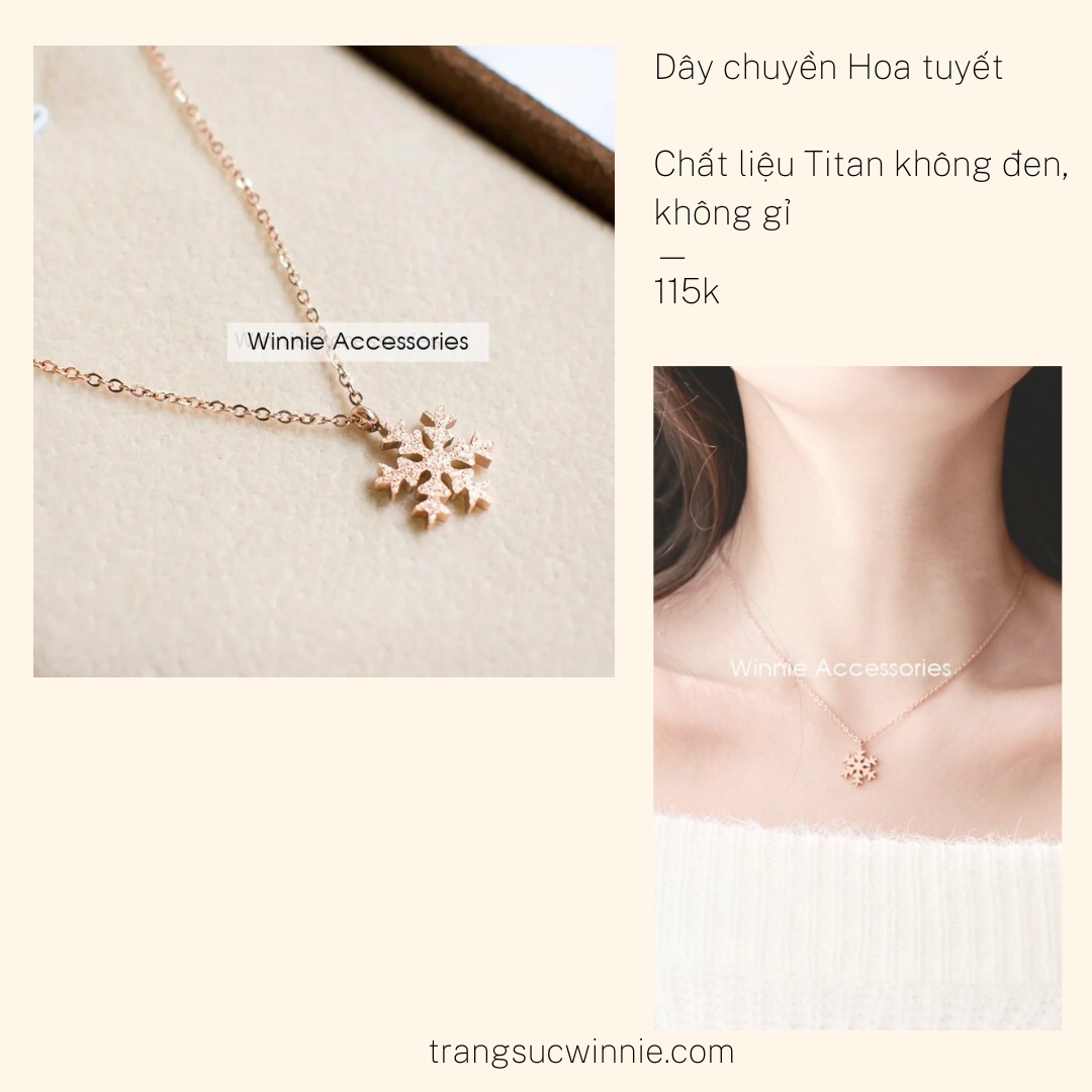 Dây chuyền titan hoa tuyết VH