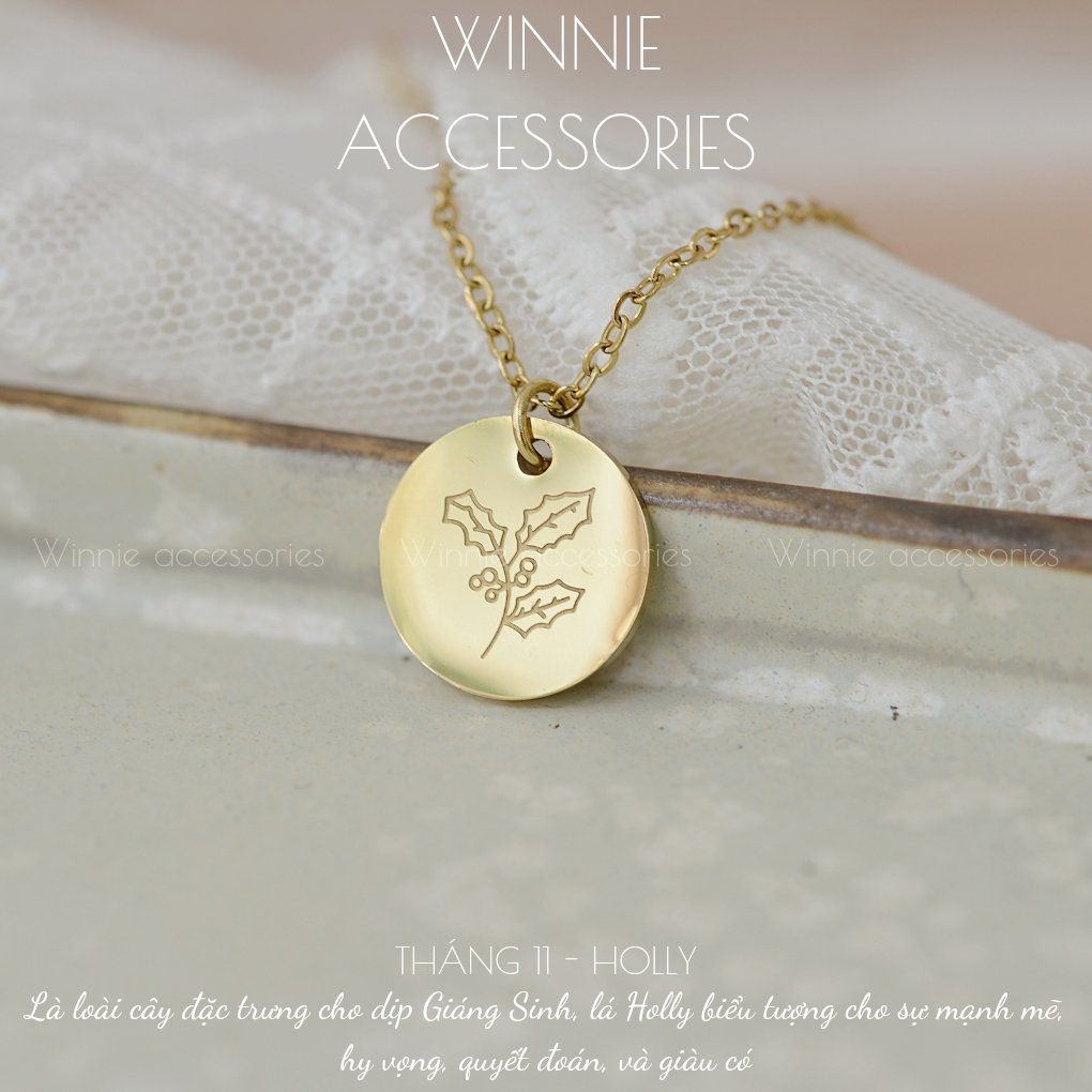 Dây chuyền titan Be You Birth month flower