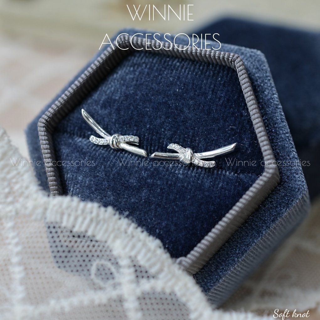 Hoa tai Bạc S925 Soft knot