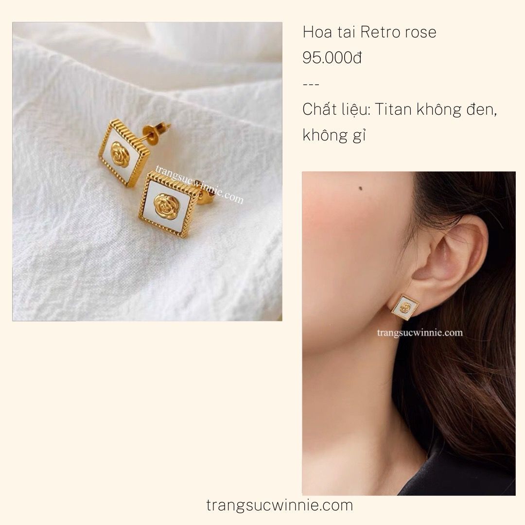 Hoa tai titan Retro rose