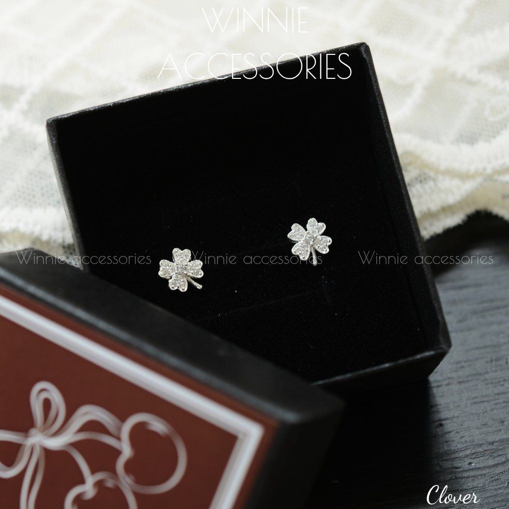 Hoa tai Bạc S925 Clover