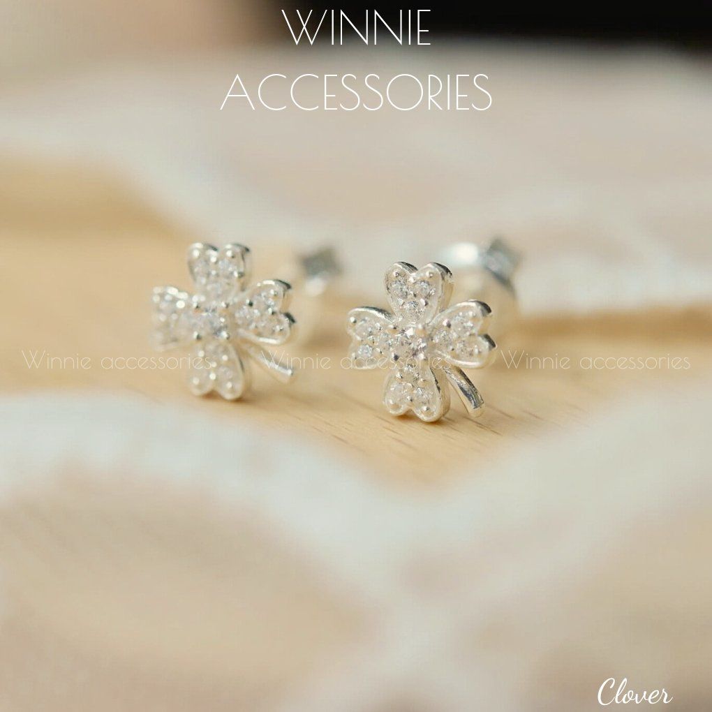 Hoa tai Bạc S925 Clover