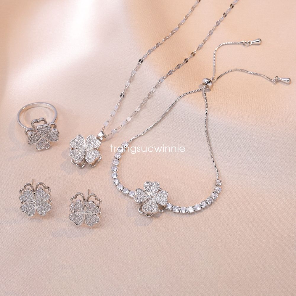 Nhẫn titan Set Clover B