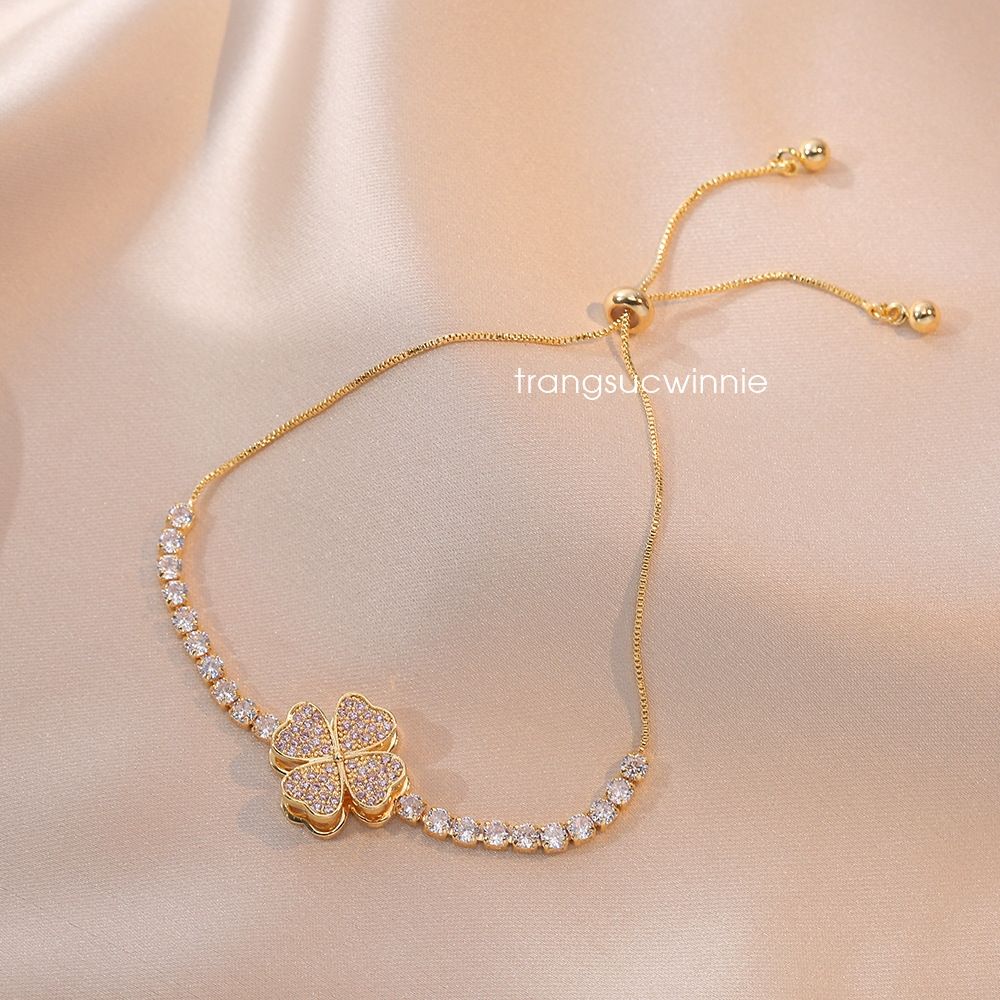 Lắc tay titan Pink Clover