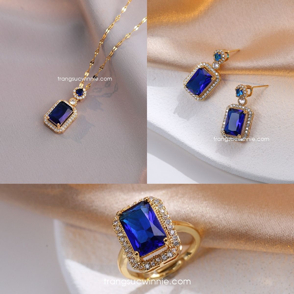 Dây chuyền titan Sapphire