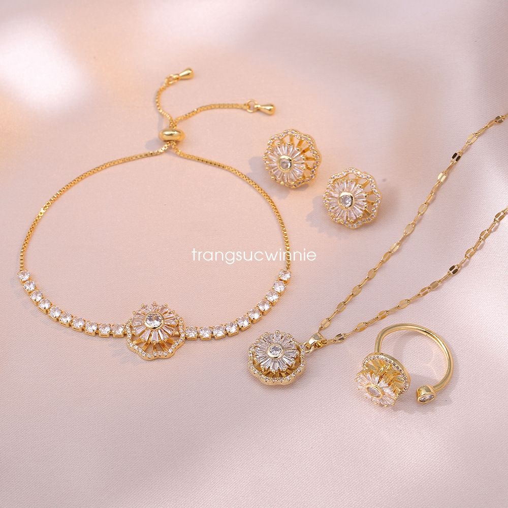 Nhẫn titan Thược dược trắng