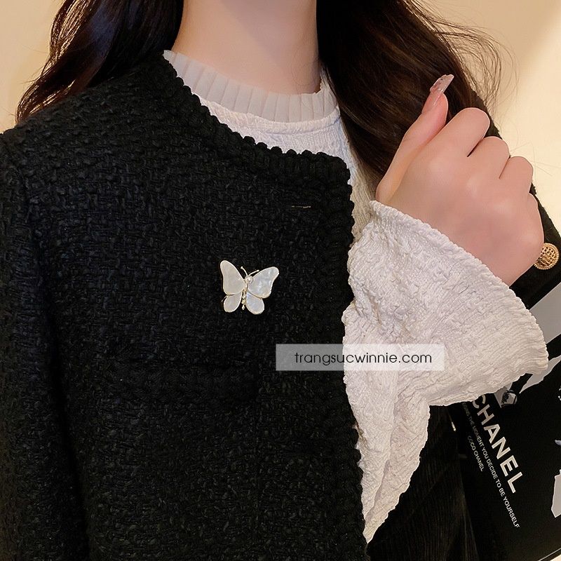 Cài áo Bướm xà cừ