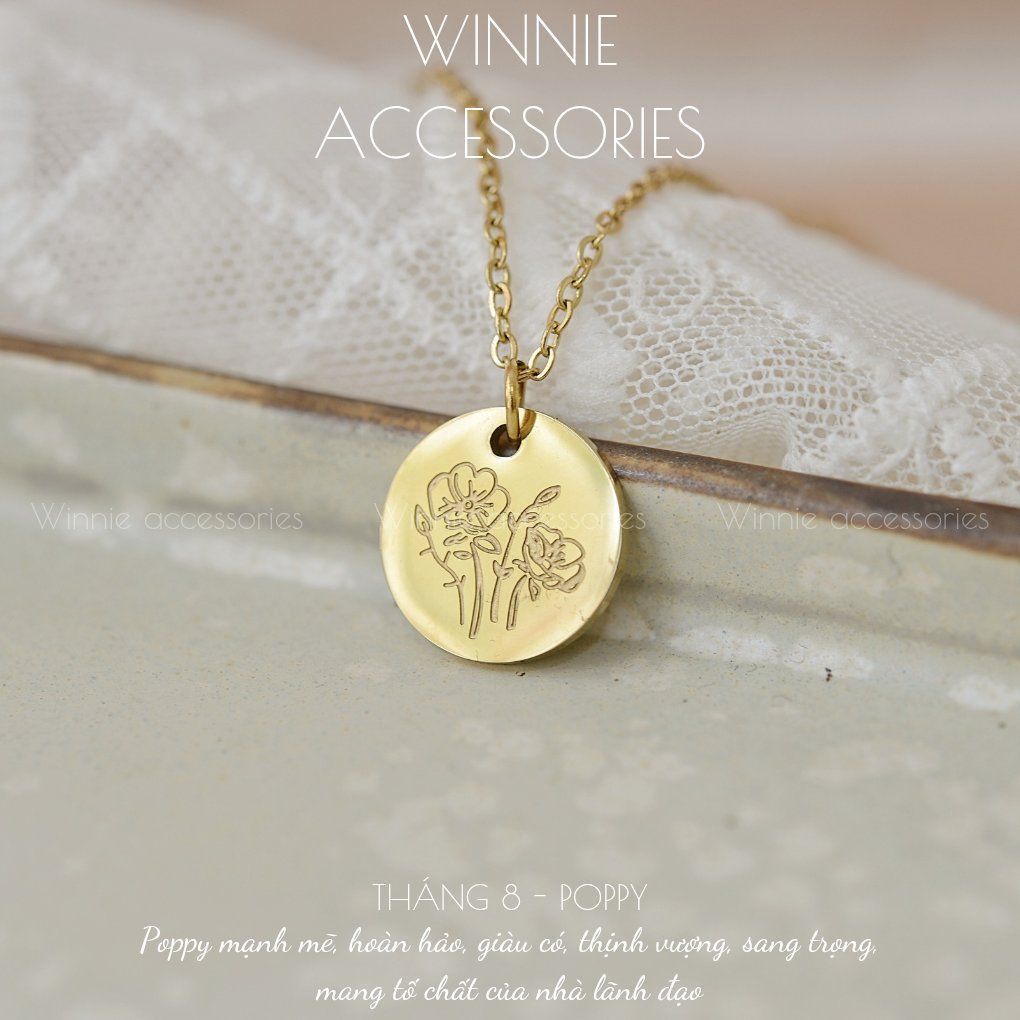 Dây chuyền titan Be You Birth month flower