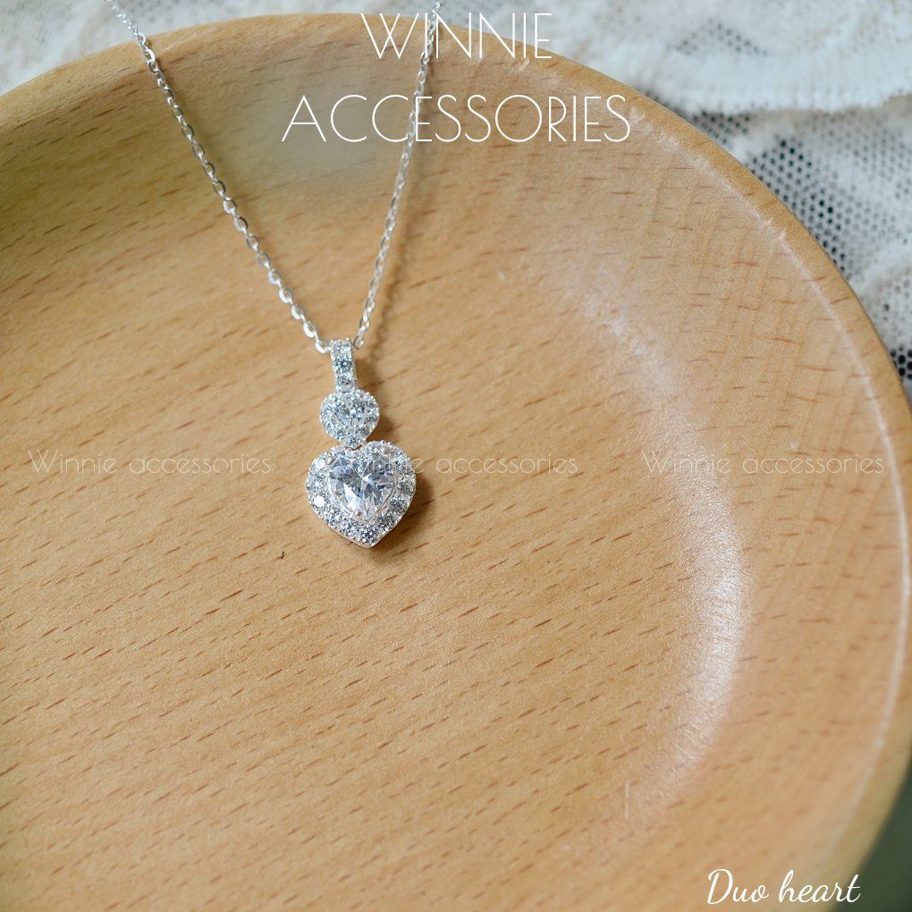 Dây chuyền Bạc S925 Duo Heart