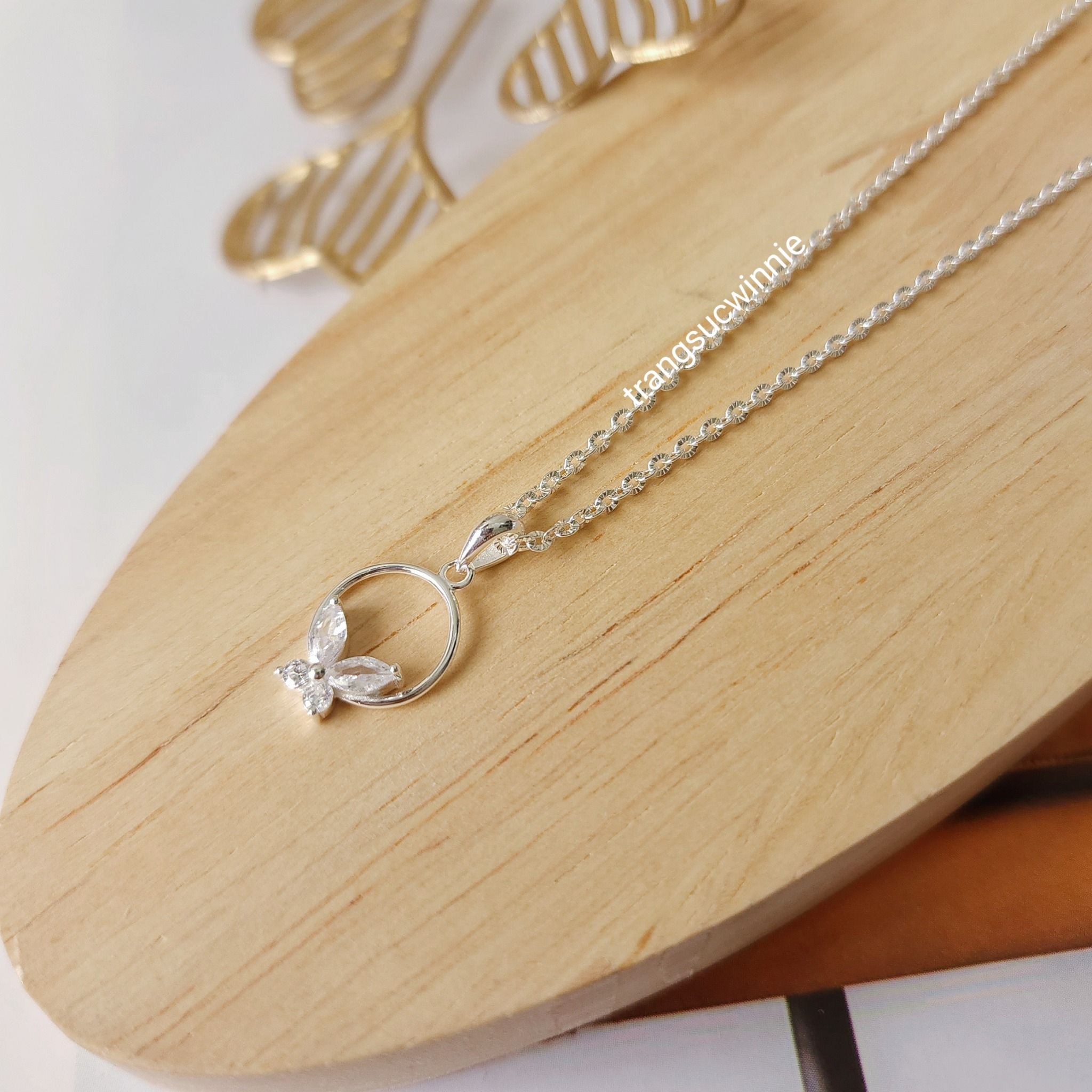 Charm Bạc S925 Bướm tròn