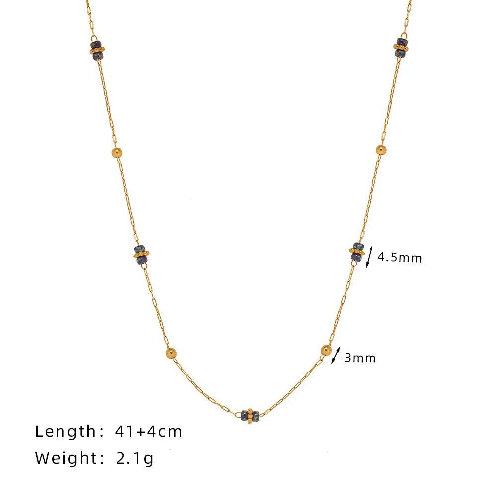 Dây chuyền titan Blue grain