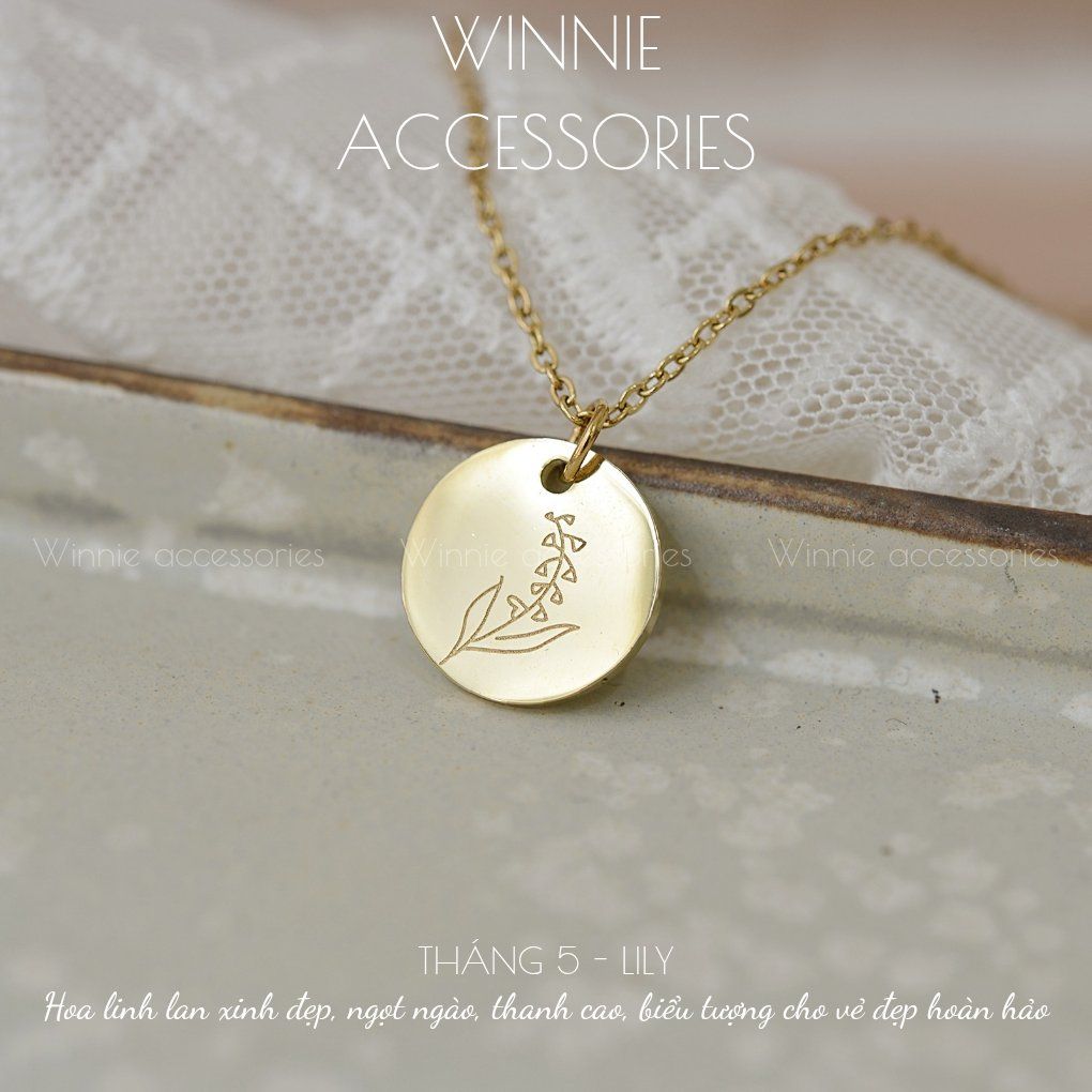 Dây chuyền titan Be You Birth month flower