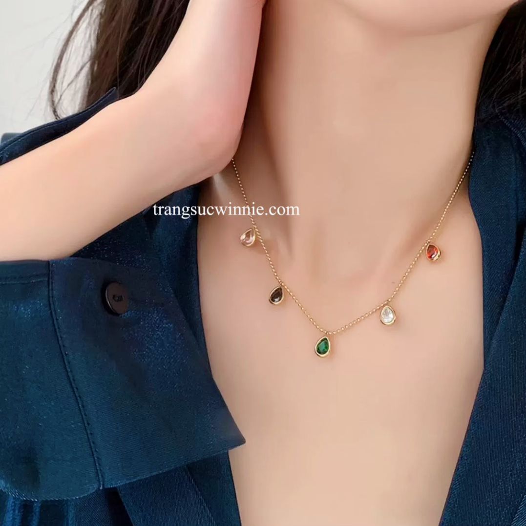 Dây chuyền titan Color drop