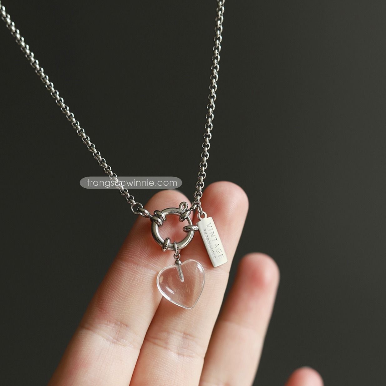 Dây chuyền titan BF heart