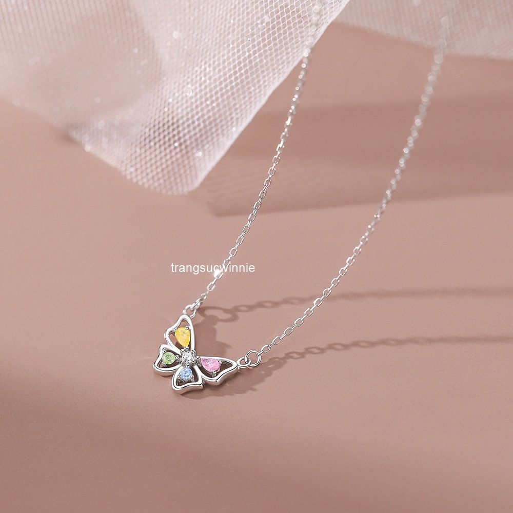 Dây chuyền Bạc S925 Bướm Pastel