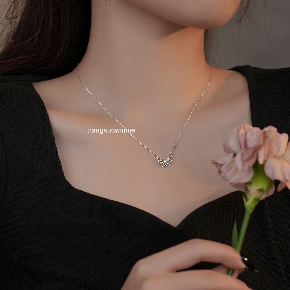Dây chuyền Bạc S925 Bướm Pastel