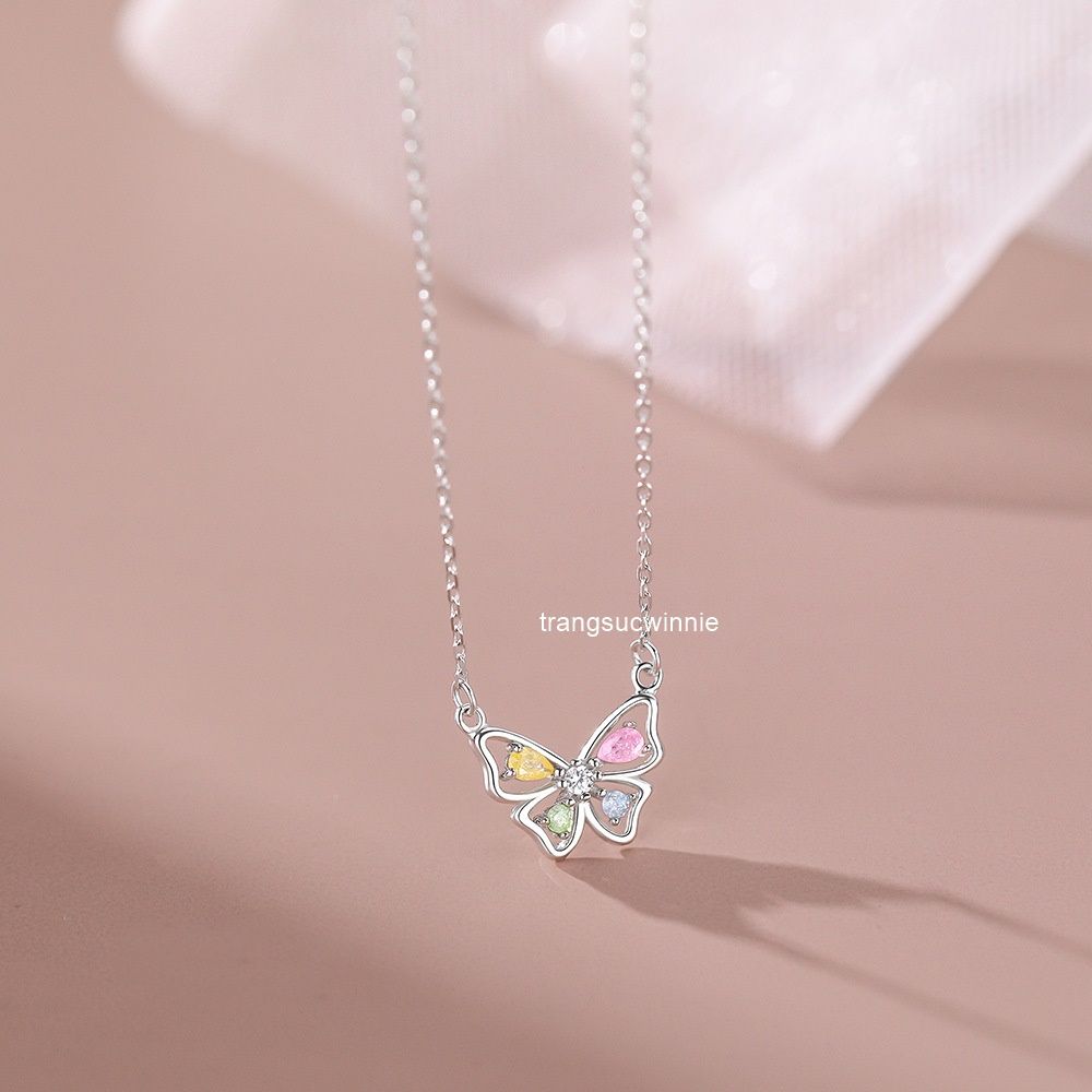Dây chuyền Bạc S925 Bướm Pastel