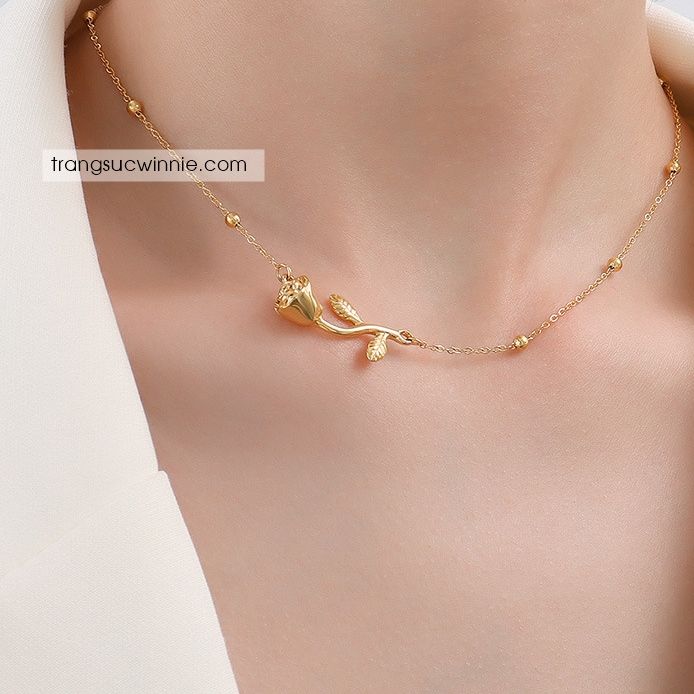 Dây chuyền titan CK rose