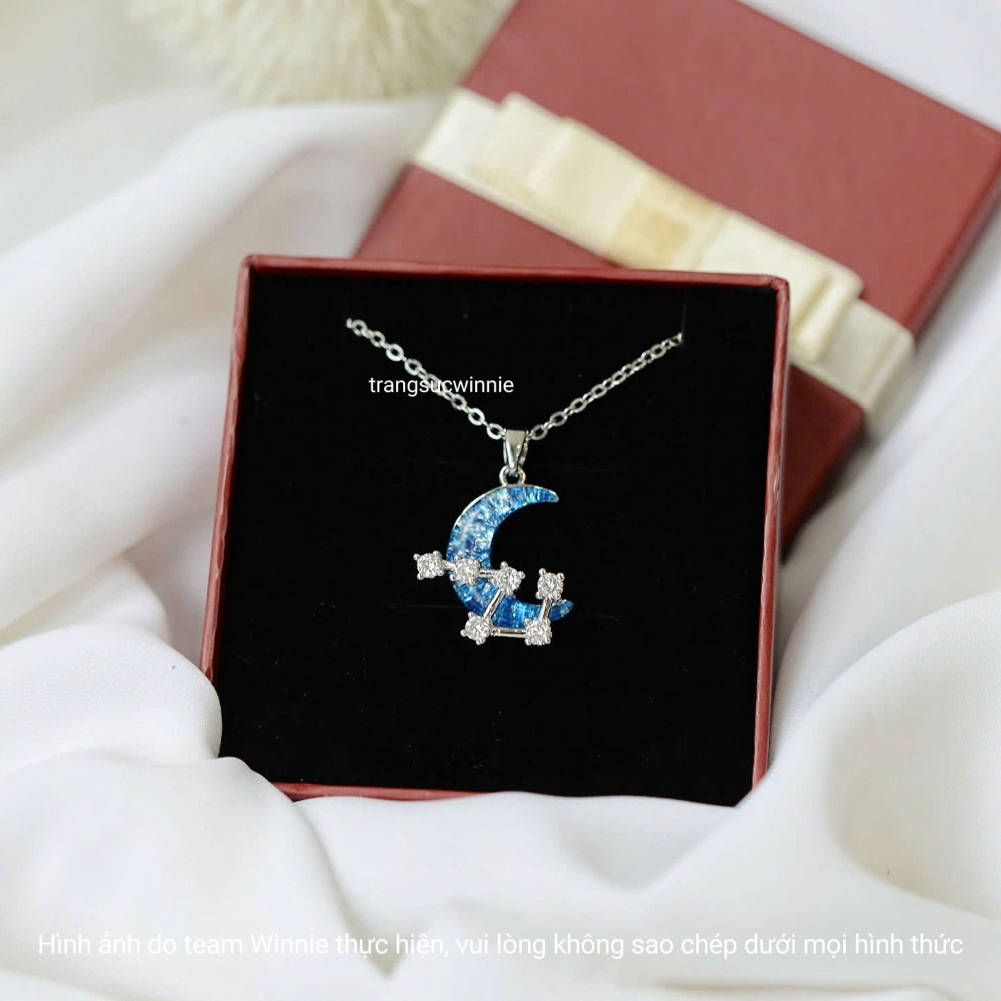 Dây chuyền titan Galaxy Blue moon