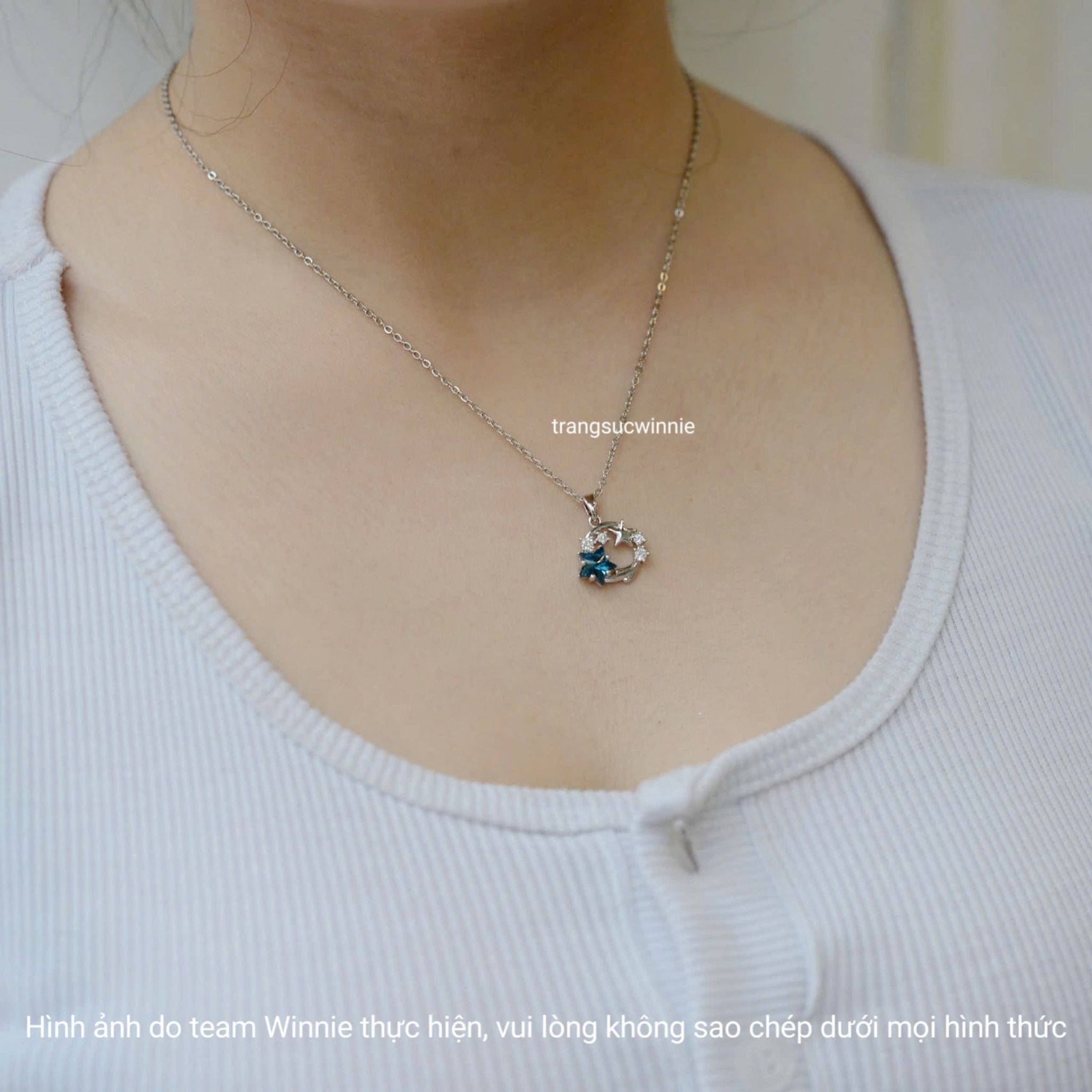Dây chuyền titan Galaxy star circle