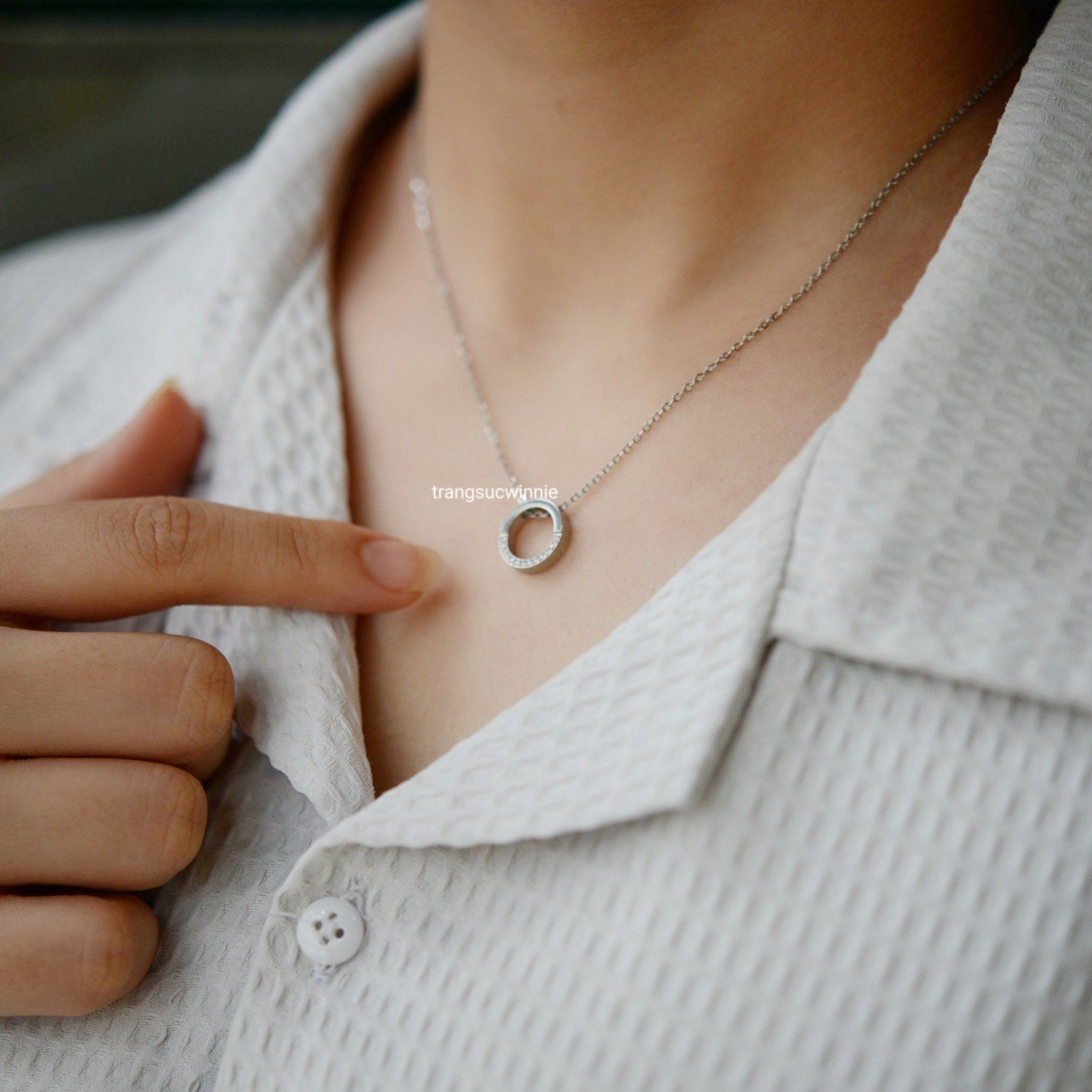 Dây chuyền Titan Half Diamond