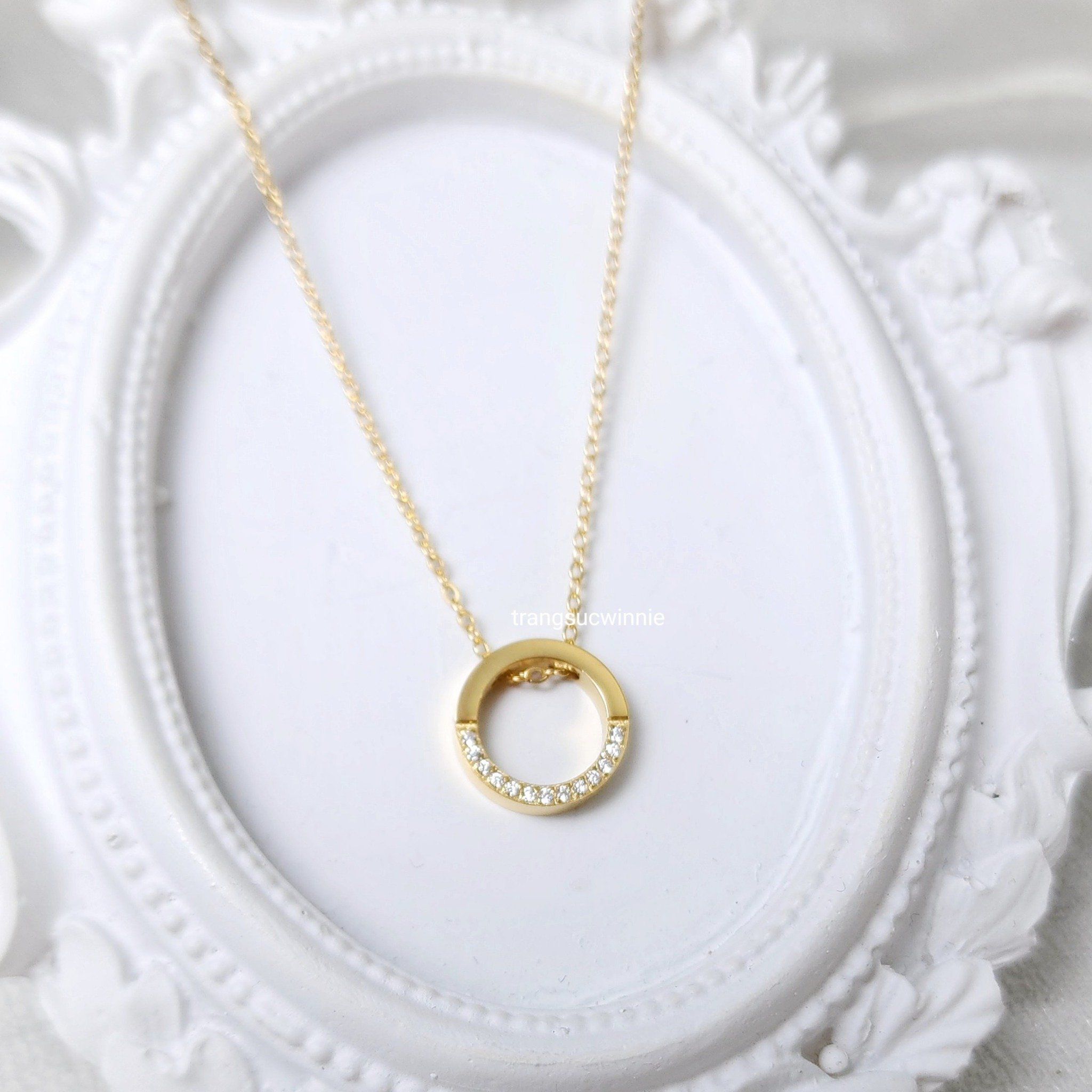 Dây chuyền Titan Half Diamond