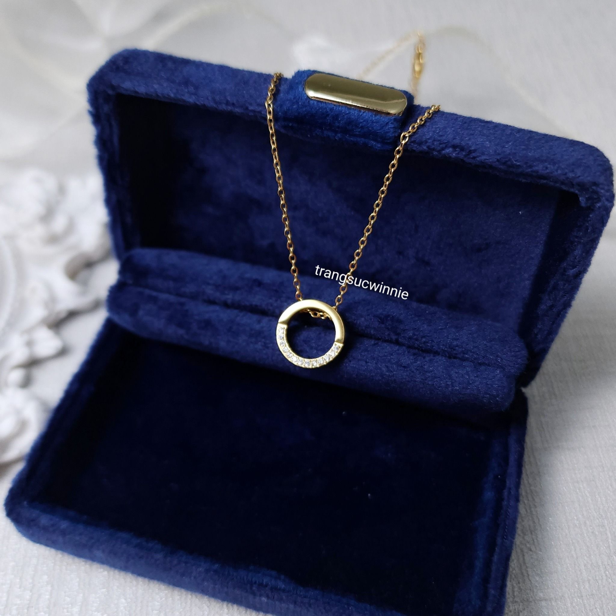 Dây chuyền Titan Half Diamond