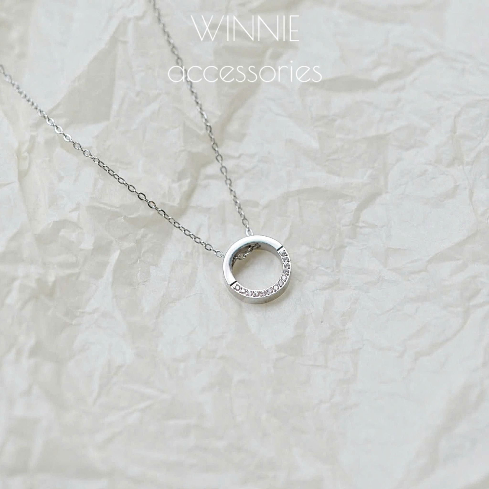 Dây chuyền Titan Half Diamond
