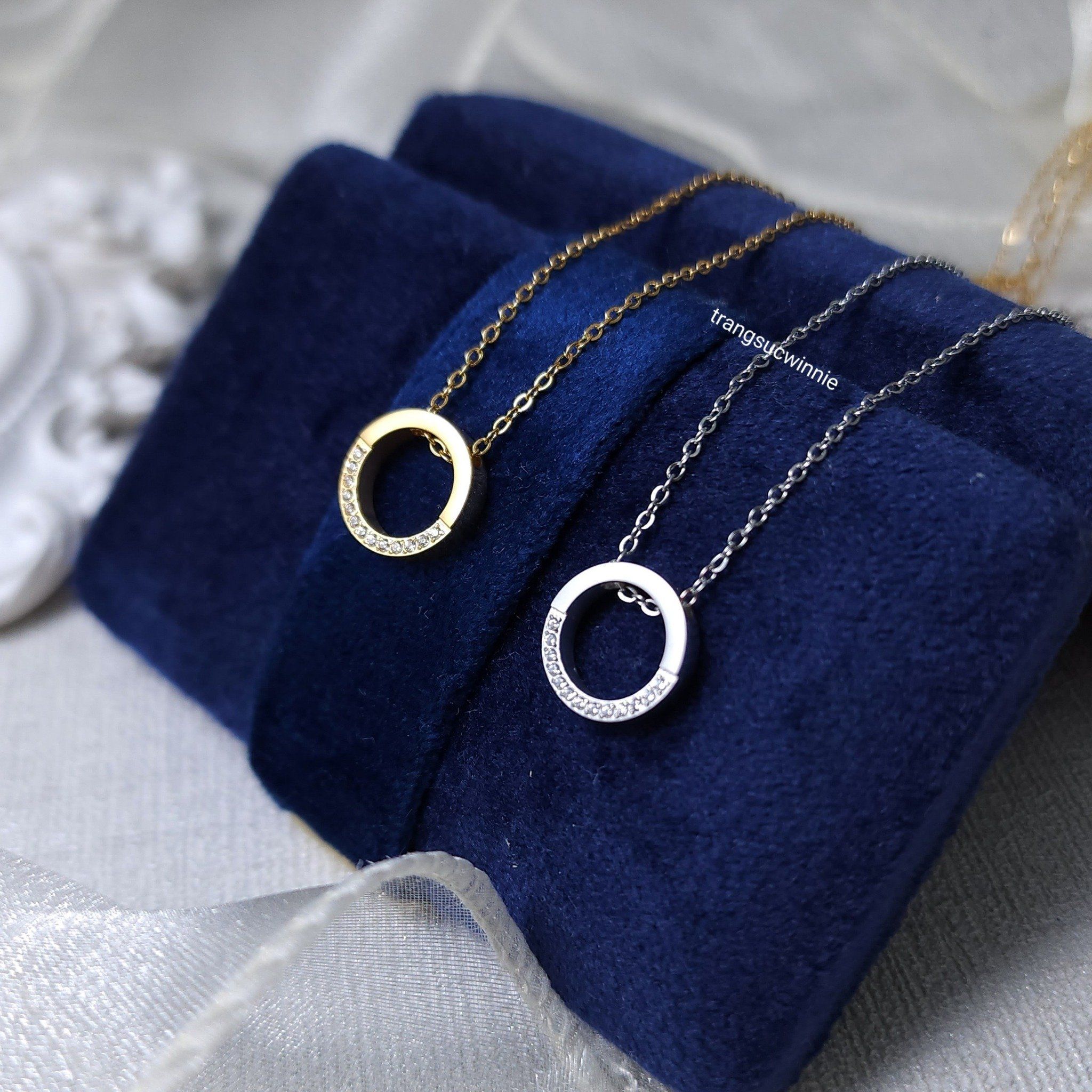 Dây chuyền Titan Half Diamond
